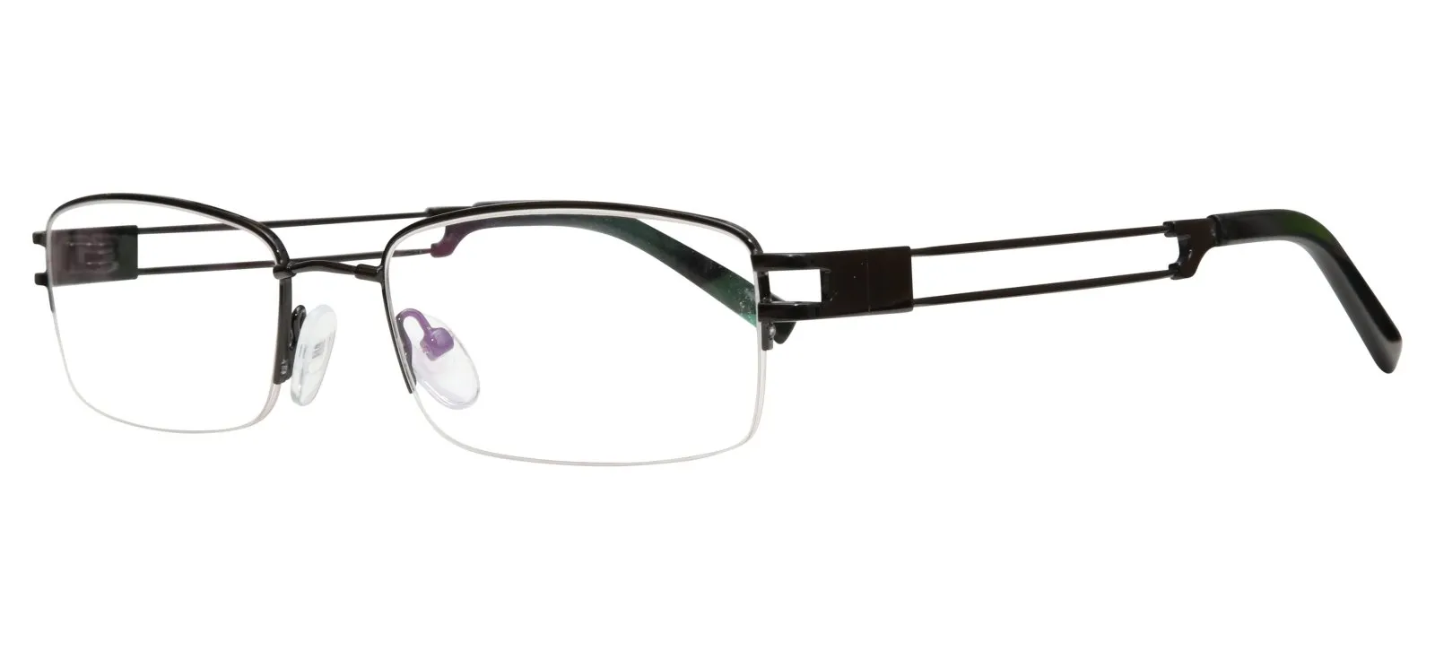Blue Light Blocking Glasses Rectangle Half Rim 201937 Eyeglasses Includes Blue Light Blocking Lenses
