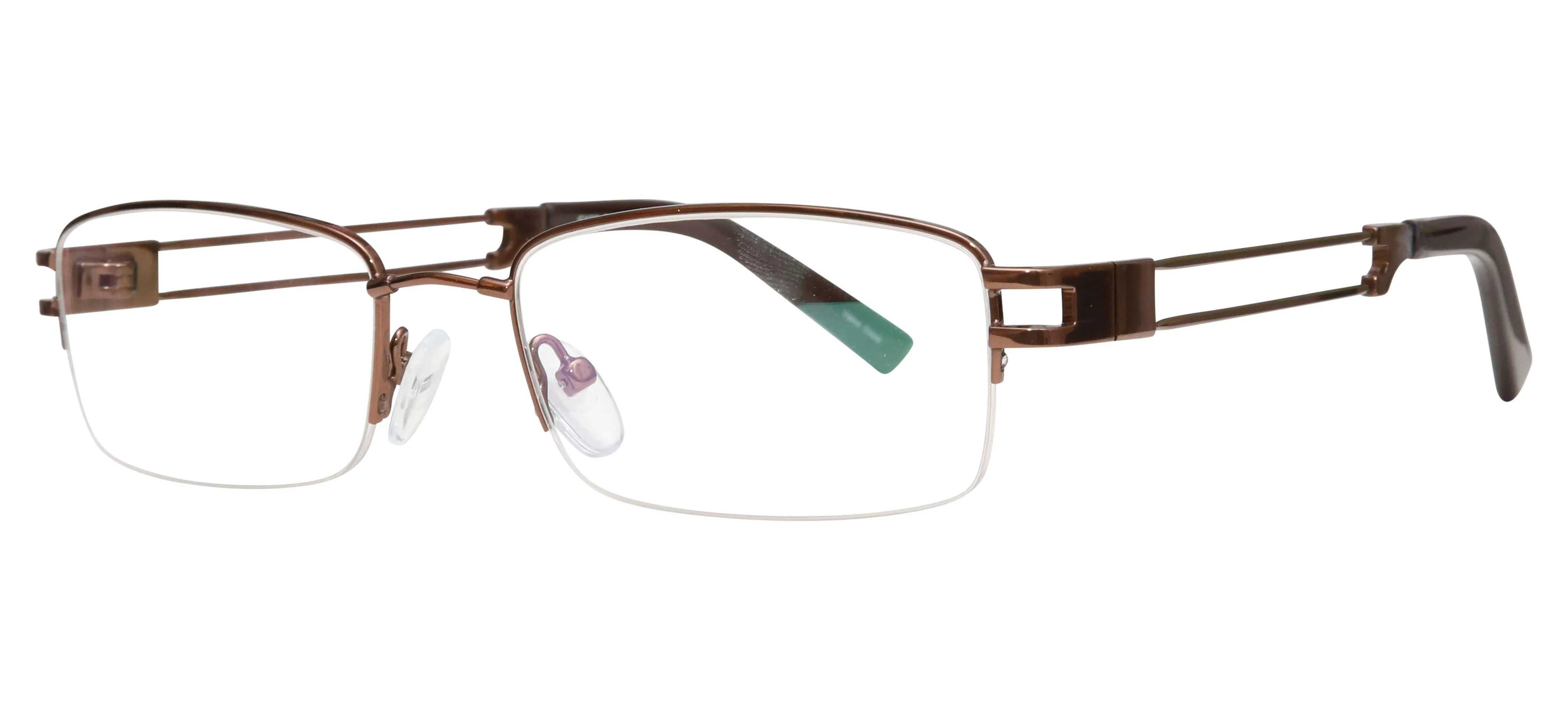 Blue Light Blocking Glasses Rectangle Half Rim 201937 Eyeglasses Includes Blue Light Blocking Lenses