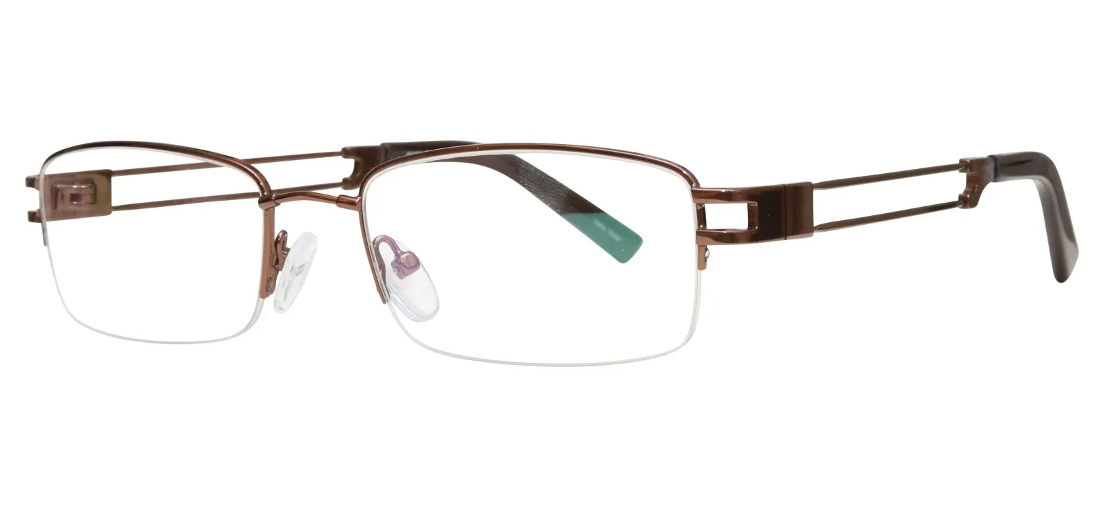 Blue Light Blocking Glasses Rectangle Half Rim 201937 Eyeglasses Includes Blue Light Blocking Lenses