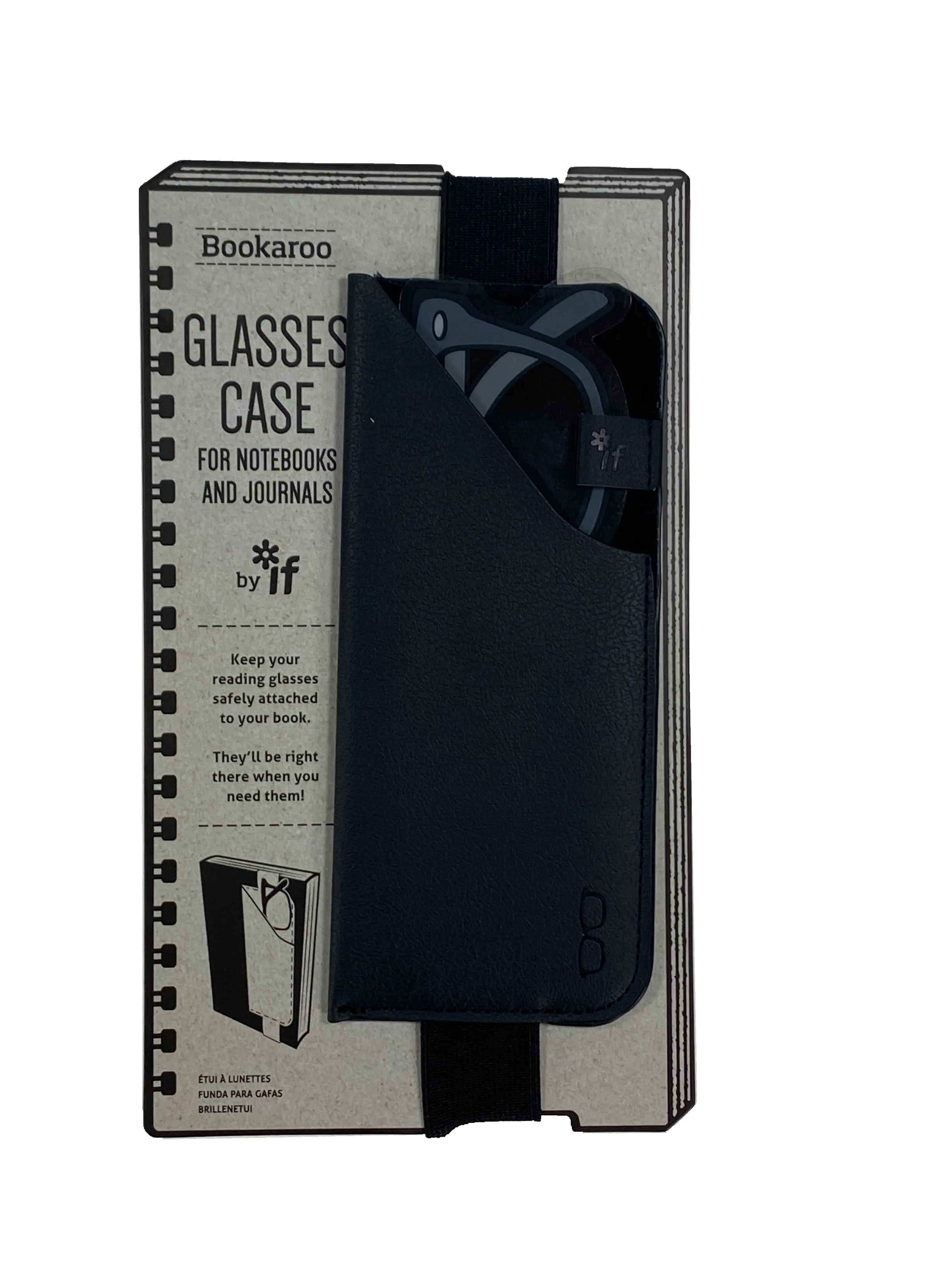 Bookaroo Glasses Case - Black - For Notebooks and Journals