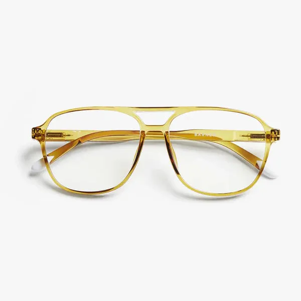 Brad Glossy Screen Glasses - Ecru Olive