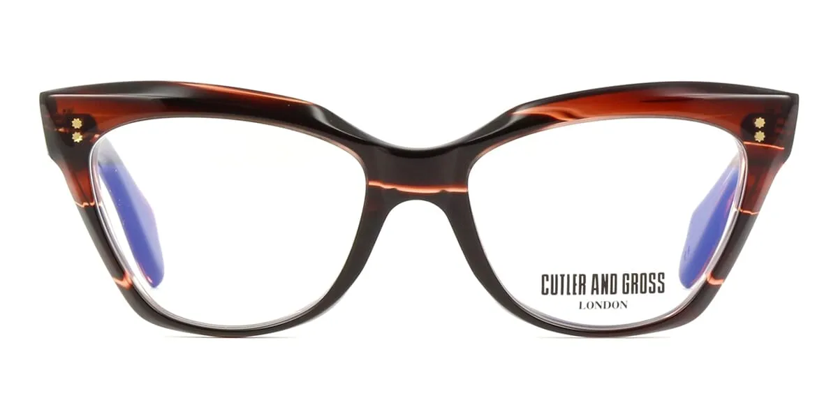 Cutler and Gross 9288 02 Striped Brown Havana