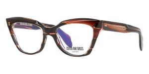 Cutler and Gross 9288 02 Striped Brown Havana