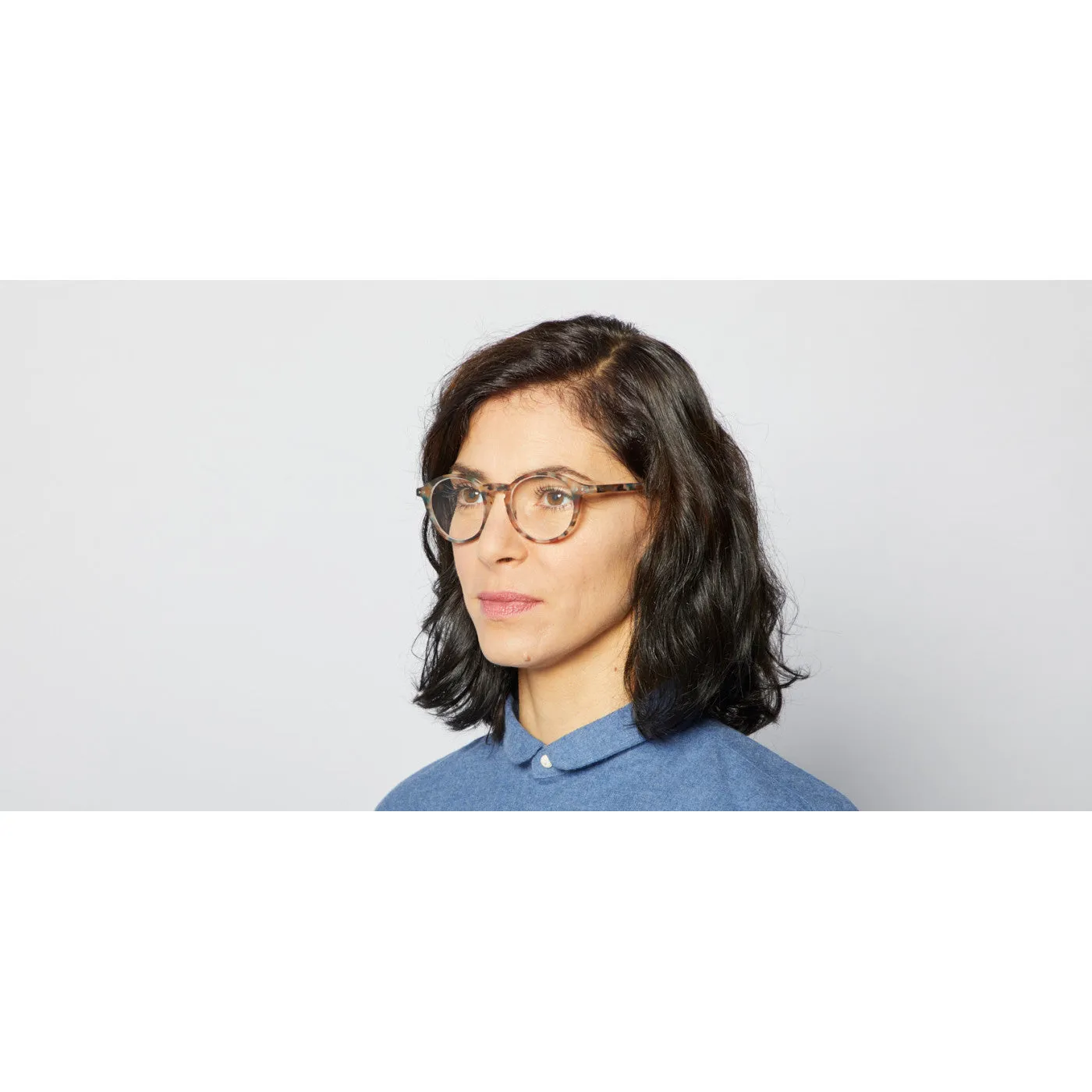 #D Reading Glasses - Blue Tortoise