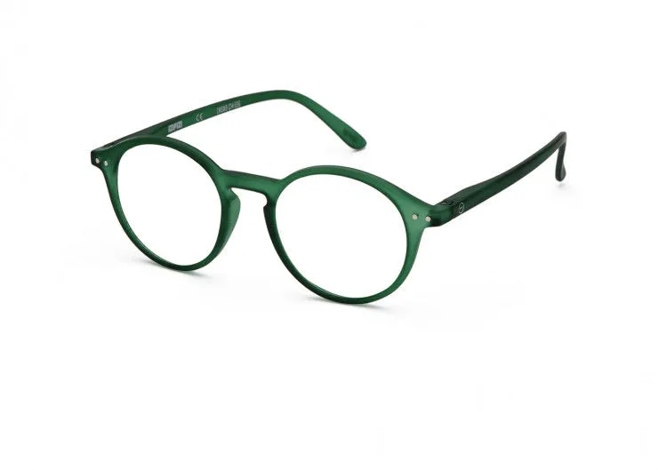 #D Reading Glasses - Green Crystal