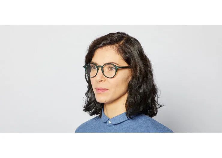 #D Reading Glasses - Green Crystal