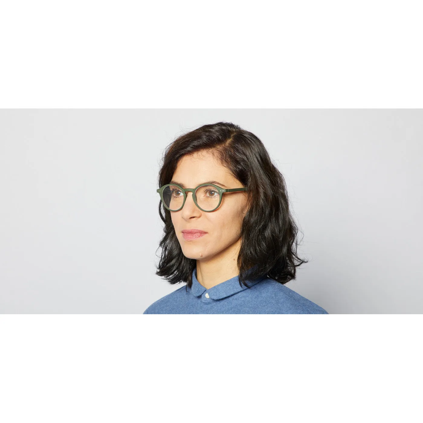 #D Reading Glasses - Kaki Green
