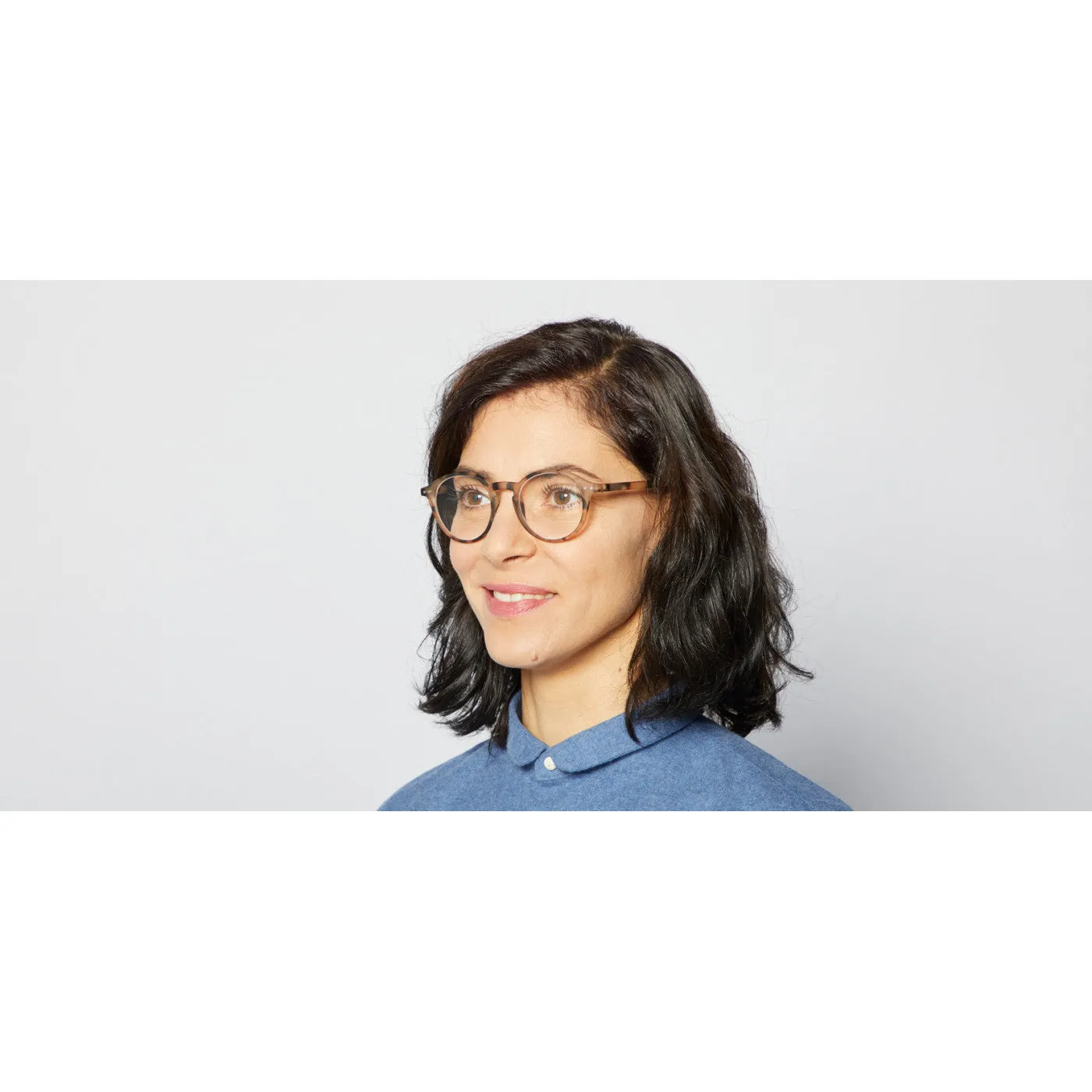#D Reading Glasses - Light Tortoise