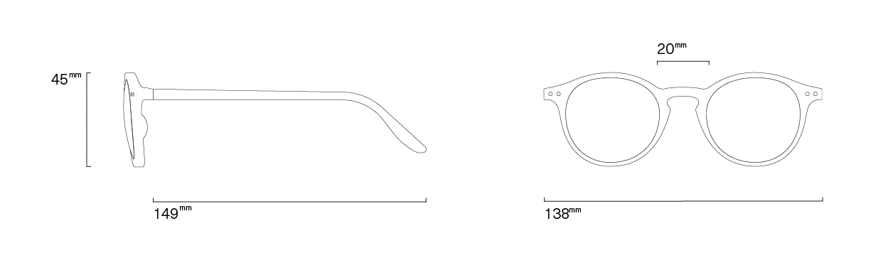 #D Reading Glasses - Mahogany