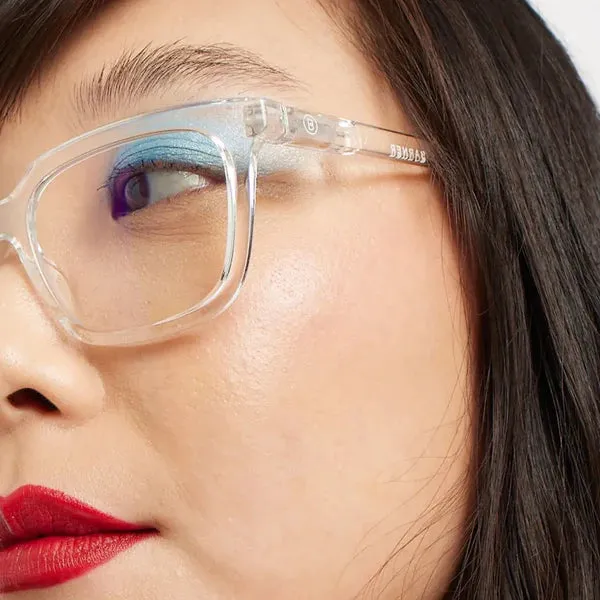 Holly Glossy Screen Glasses - Crystal