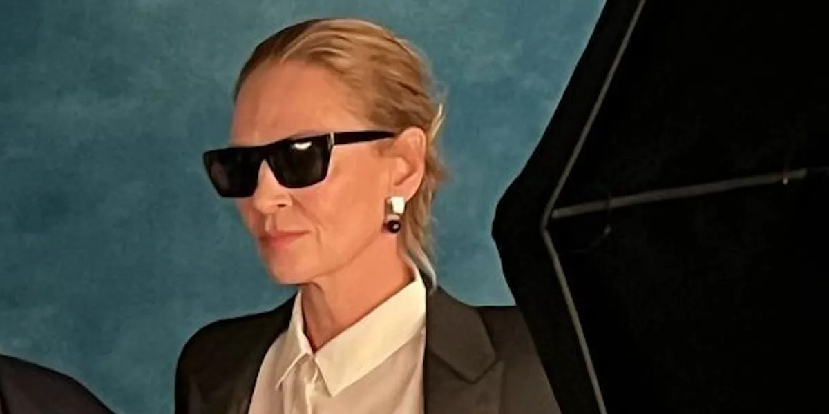 Saint Laurent Sun SL 1/F 001 - As Seen On Uma Thurman & Michelle Monaghan